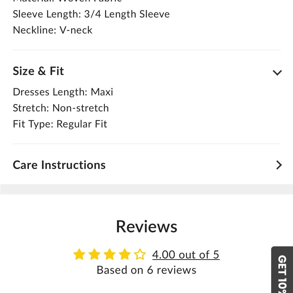 Commense Boho V Neck Split Dress NWT L - Picture 5 of 5